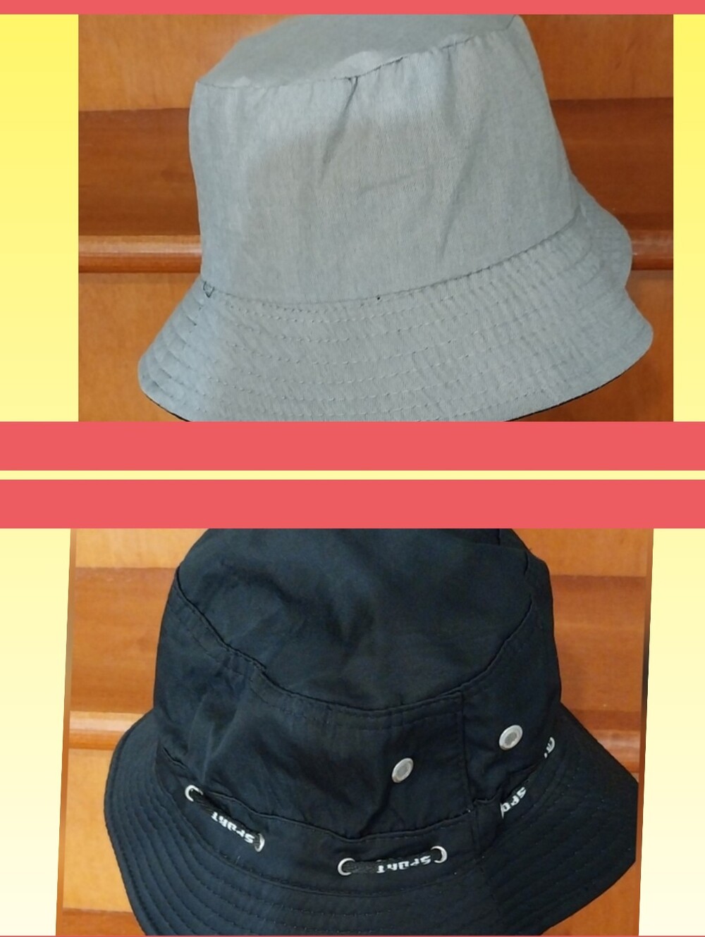Reversible Bucket Hat with Eyelets